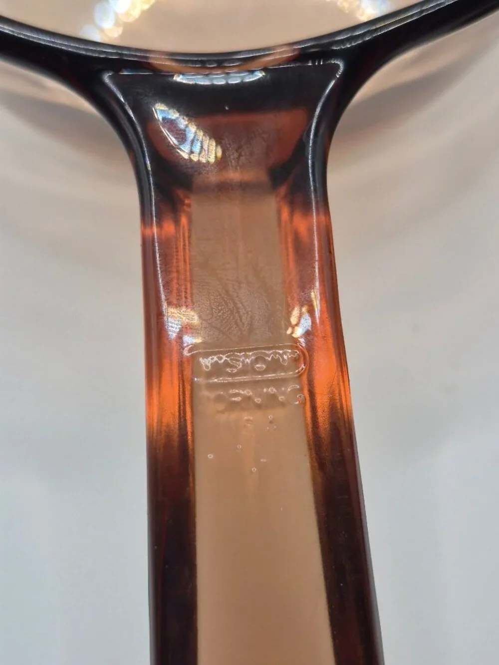 Vintage Vision/ Pyrex Amber Glass Saucepan Lid 1.5 Quart Heat-Resistant Cookware